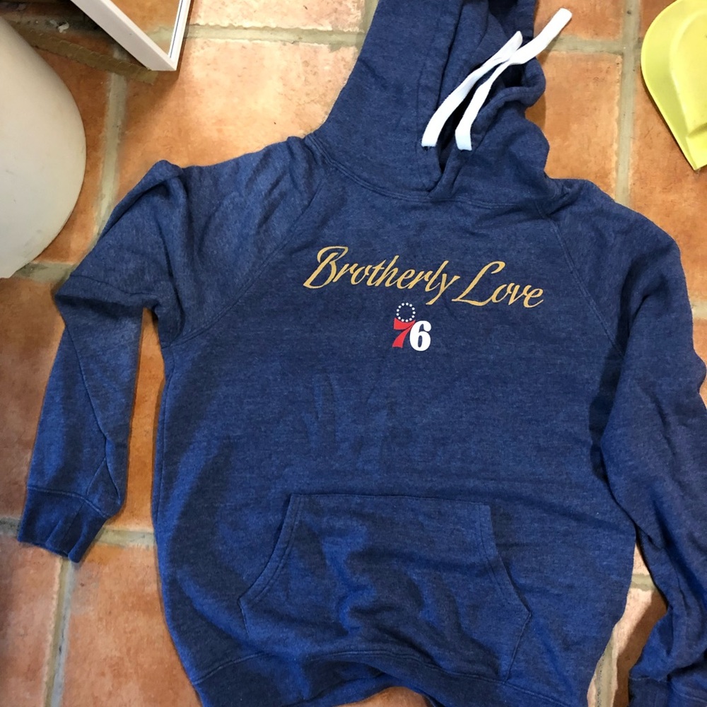 76ers Brotherly Love Navy Hoodie